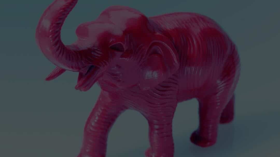 ein rosa Elefant